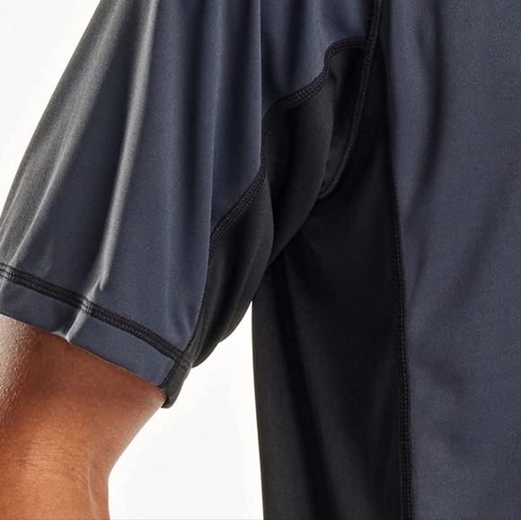 Tesla Rashgaurd Swim Shirt Loose Fit Rash guard UPF 50+ Charcoal Black - Picture 4 of 4